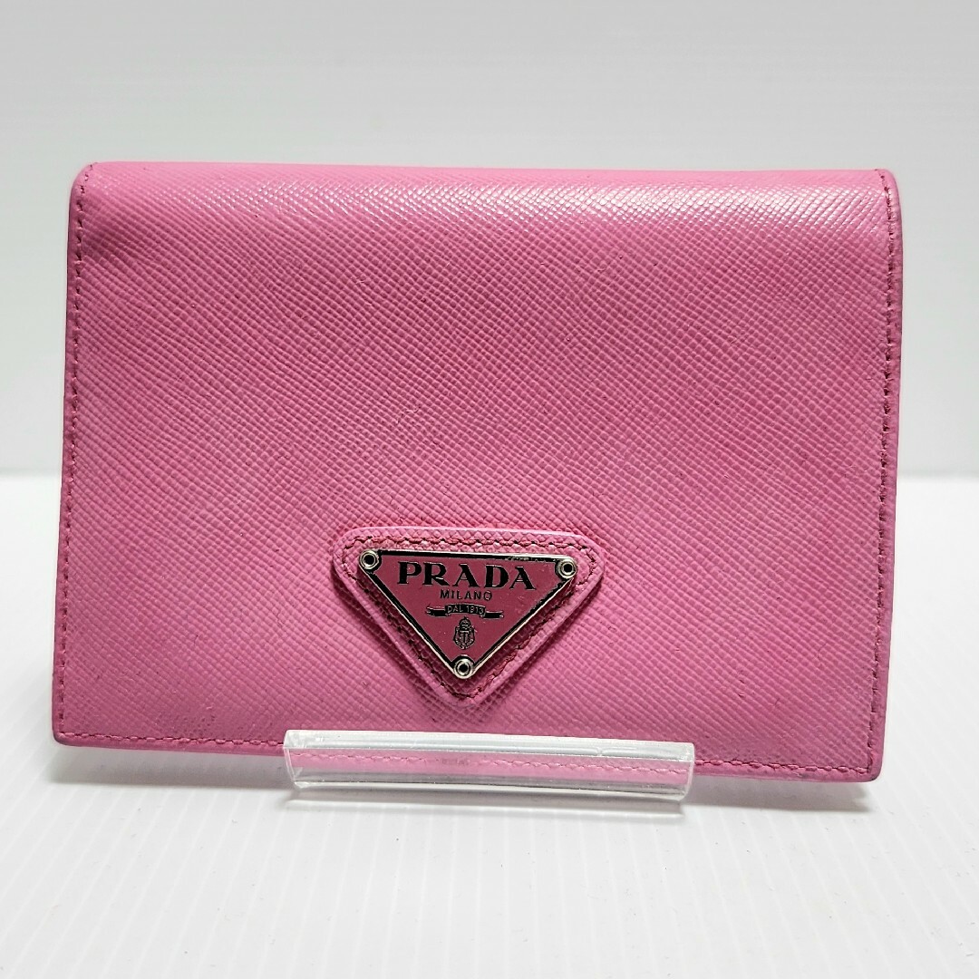 PRADA(プラダ)のPRADA プラダ カードケース パスケース ピンク 三角ロゴ サフィアーノ レディースのファッション小物(財布)の商品写真