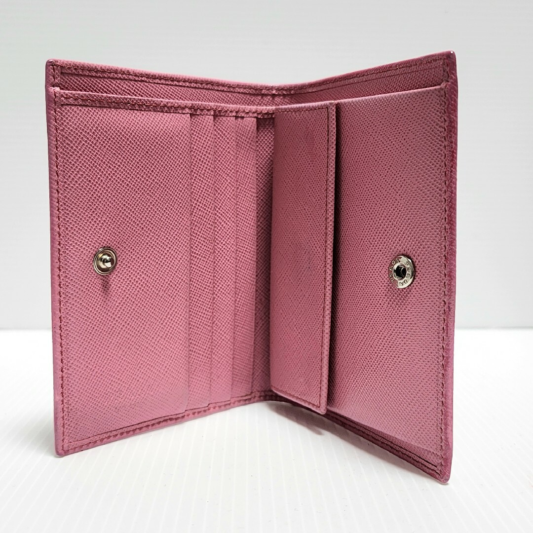 PRADA(プラダ)のPRADA プラダ カードケース パスケース ピンク 三角ロゴ サフィアーノ レディースのファッション小物(財布)の商品写真