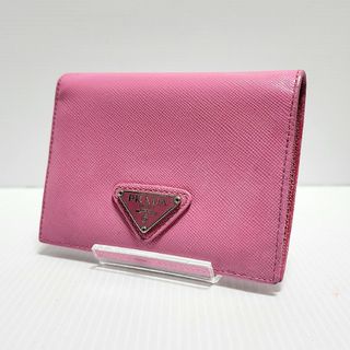 プラダ(PRADA)のPRADA プラダ カードケース パスケース ピンク 三角ロゴ サフィアーノ(財布)