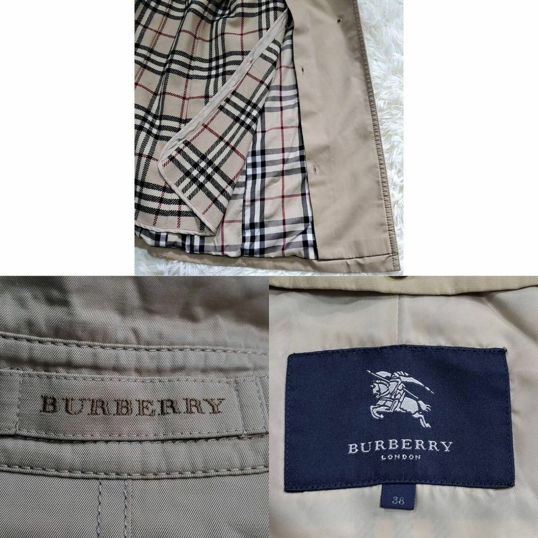 BURBERRY(バーバリー)のS バーバリー ロング スプリングコート ベージュ ノバチェック ライナー 着脱 レディースのジャケット/アウター(トレンチコート)の商品写真