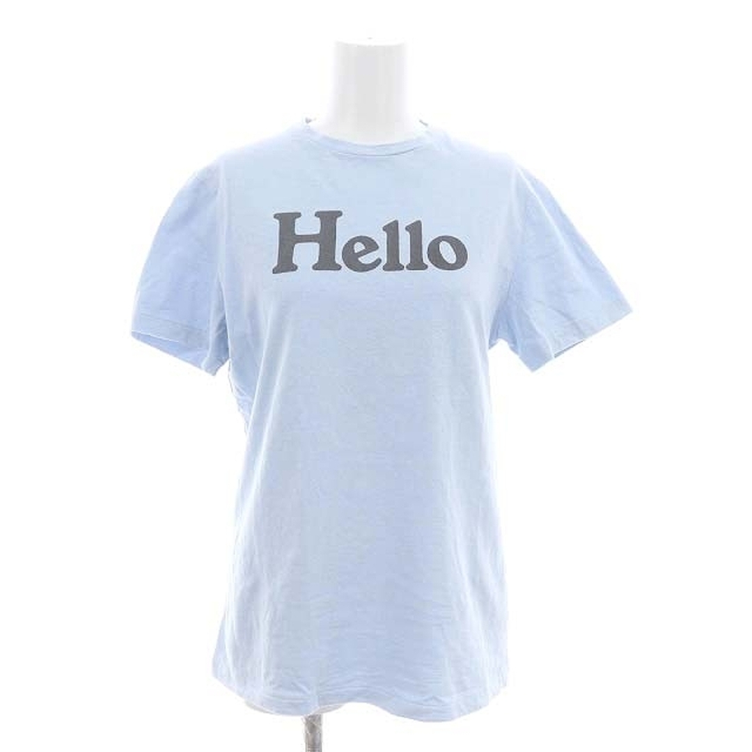 MADISONBLUE(マディソンブルー)のマディソンブルー Tシャツ カットソー 半袖 プルオーバー S グレー 青 レディースのトップス(Tシャツ(半袖/袖なし))の商品写真