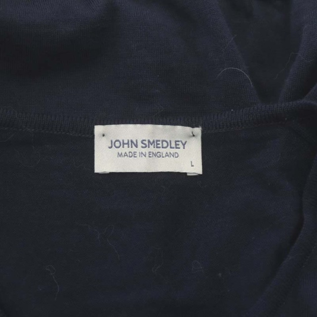 JOHN SMEDLEY(ジョンスメドレー)のジョンスメドレー ニット セーター 長袖 Vネック ウール L 紺 レディースのトップス(ニット/セーター)の商品写真