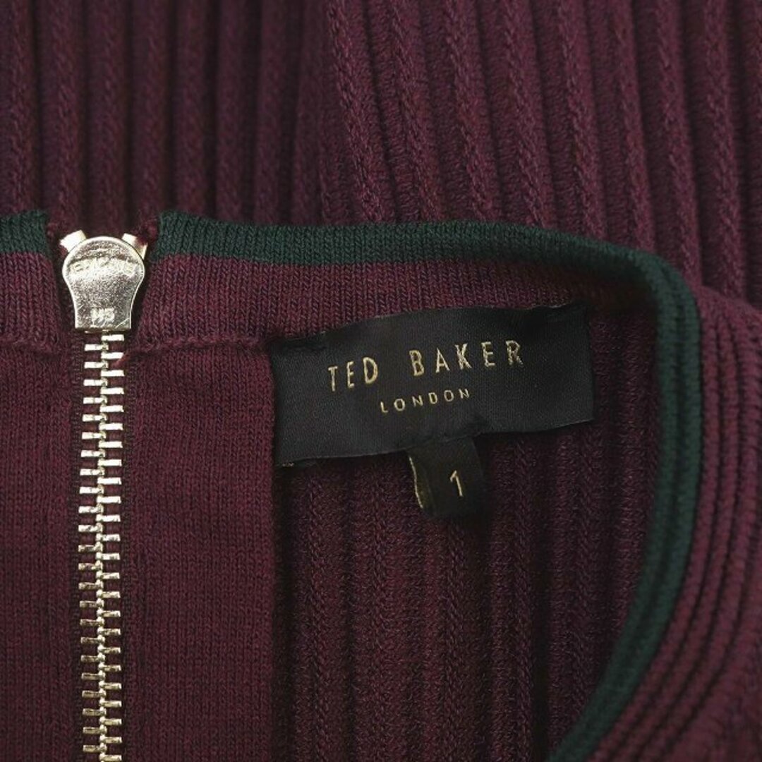 TED BAKER(テッドベイカー)のテッドベーカー TED BAKER ニットワンピース ひざ丈 五分袖 1 M レディースのワンピース(ひざ丈ワンピース)の商品写真