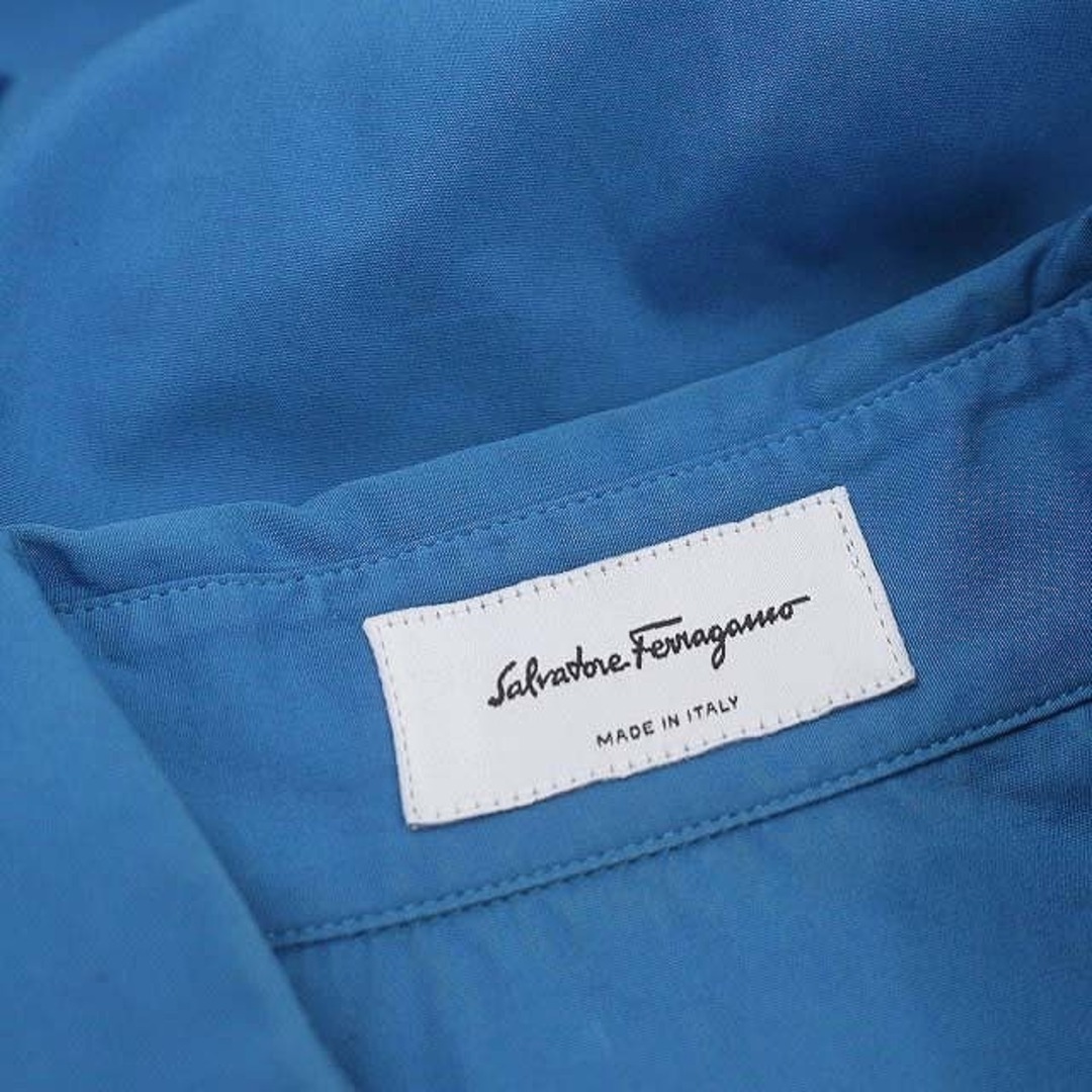 Salvatore Ferragamo(サルヴァトーレフェラガモ)のサルヴァトーレフェラガモ コットン ダブルカラーシャツ ボタンダウン 長袖 42 レディースのトップス(シャツ/ブラウス(長袖/七分))の商品写真