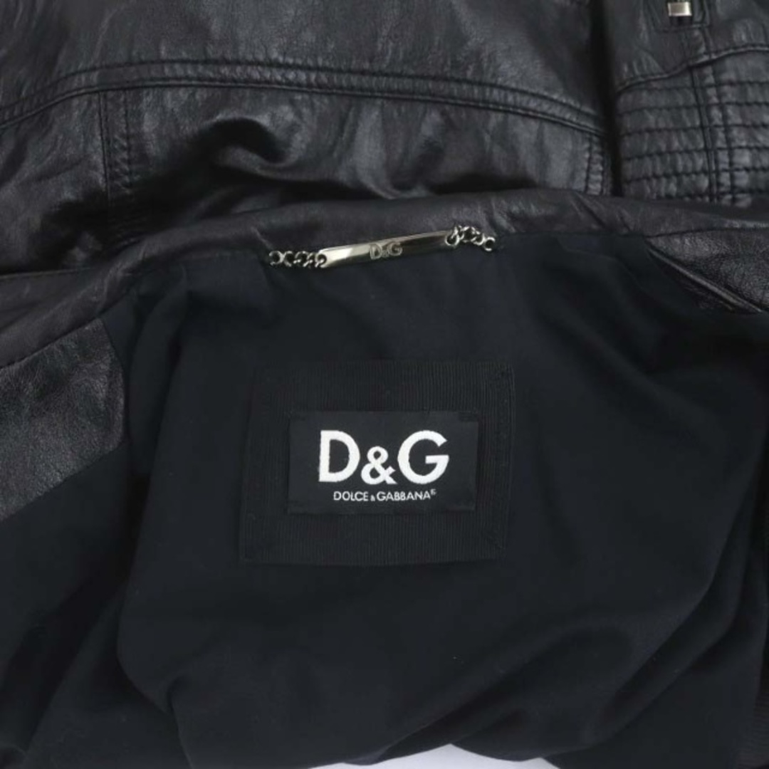 D&G(ディーアンドジー)のドルガバ ドルチェ&ガッバーナ D&G ラムレザーノーカラーライダースジャケット レディースのジャケット/アウター(ライダースジャケット)の商品写真