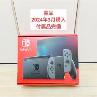 ニンテンドースイッチ(Nintendo Switch)の【美品】2024年3月購入　Nintendo Switch スイッチ本体　グレー(家庭用ゲーム機本体)