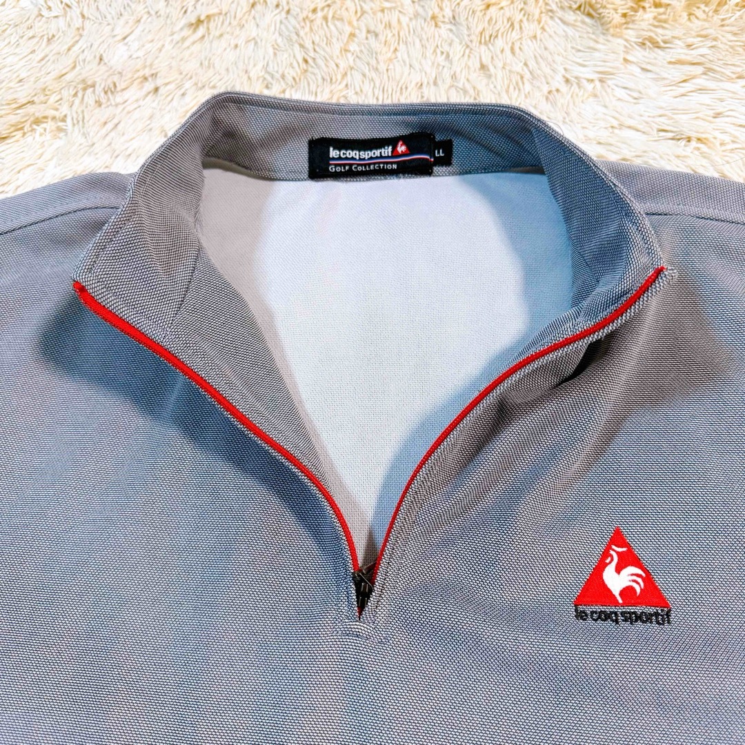 le coq sportif(ルコックスポルティフ)の【美品】ルコックスポルティフゴルフ　ゴルフ　シャツ　LLサイズ メンズ スポーツ/アウトドアのゴルフ(ウエア)の商品写真