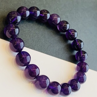 アメジスト　紫水晶　ブレスレット　天然石　パワーストーン　Y174(ブレスレット/バングル)