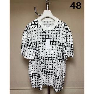 マルタンマルジェラ(Maison Martin Margiela)の新品 48 20aw マルジェラ ポルカドット柄 半袖Tシャツ 白黒 2097(Tシャツ/カットソー(半袖/袖なし))