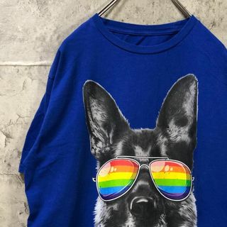 PRIDE シェパード サングラス 虹 アメリカ古着 Tシャツ(Tシャツ/カットソー(半袖/袖なし))