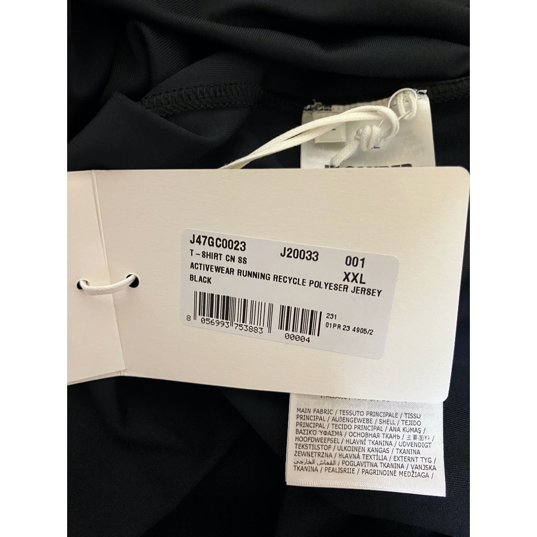 Jil Sander(ジルサンダー)の新品 XXL JIL SANDER 23ss 胸ロゴTシャツ 黒 6030 メンズのトップス(Tシャツ/カットソー(半袖/袖なし))の商品写真