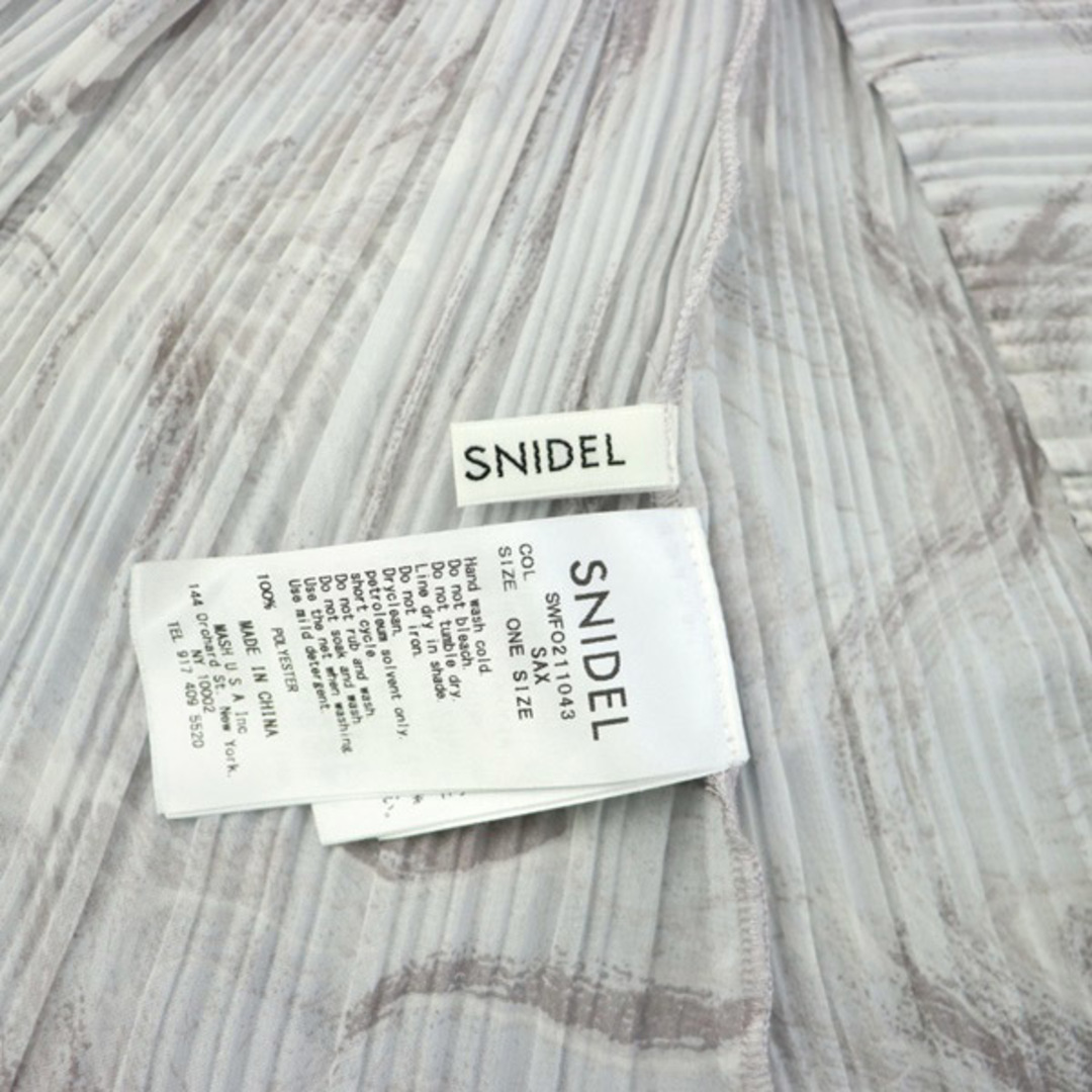 SNIDEL(スナイデル)のスナイデル 21SS マーブルフラワープリーツワンピース ロング 半袖 シアー レディースのワンピース(ロングワンピース/マキシワンピース)の商品写真