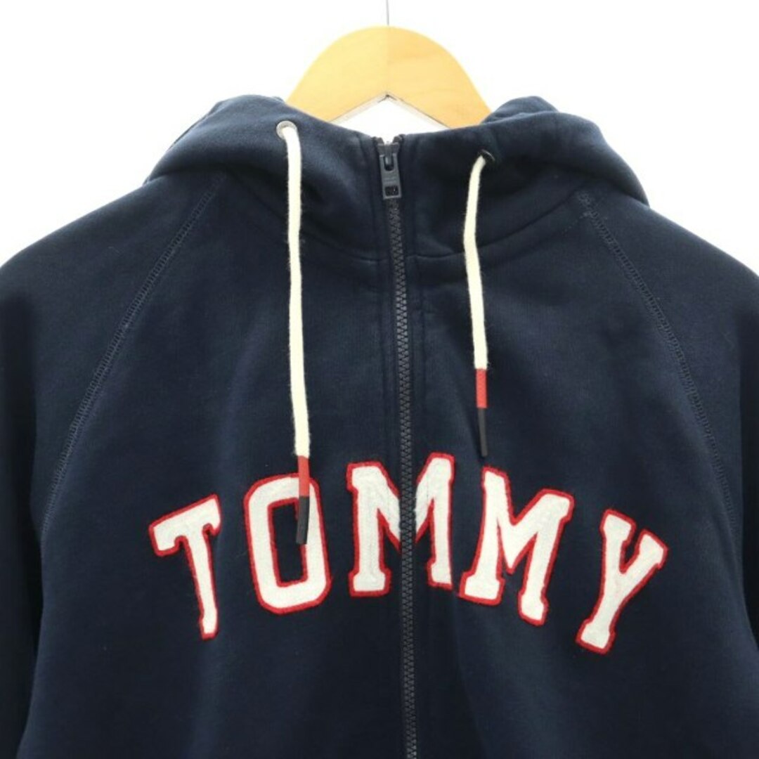 TOMMY HILFIGER(トミーヒルフィガー)のトミーヒルフィガー ロゴジップアップパーカー 長袖 M 紺 ネイビー メンズのトップス(パーカー)の商品写真
