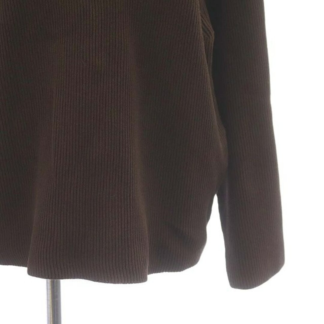ESTNATION(エストネーション)のエストネーション コットンハイネックニット セーター 長袖 リブ 38 M 茶 レディースのトップス(ニット/セーター)の商品写真