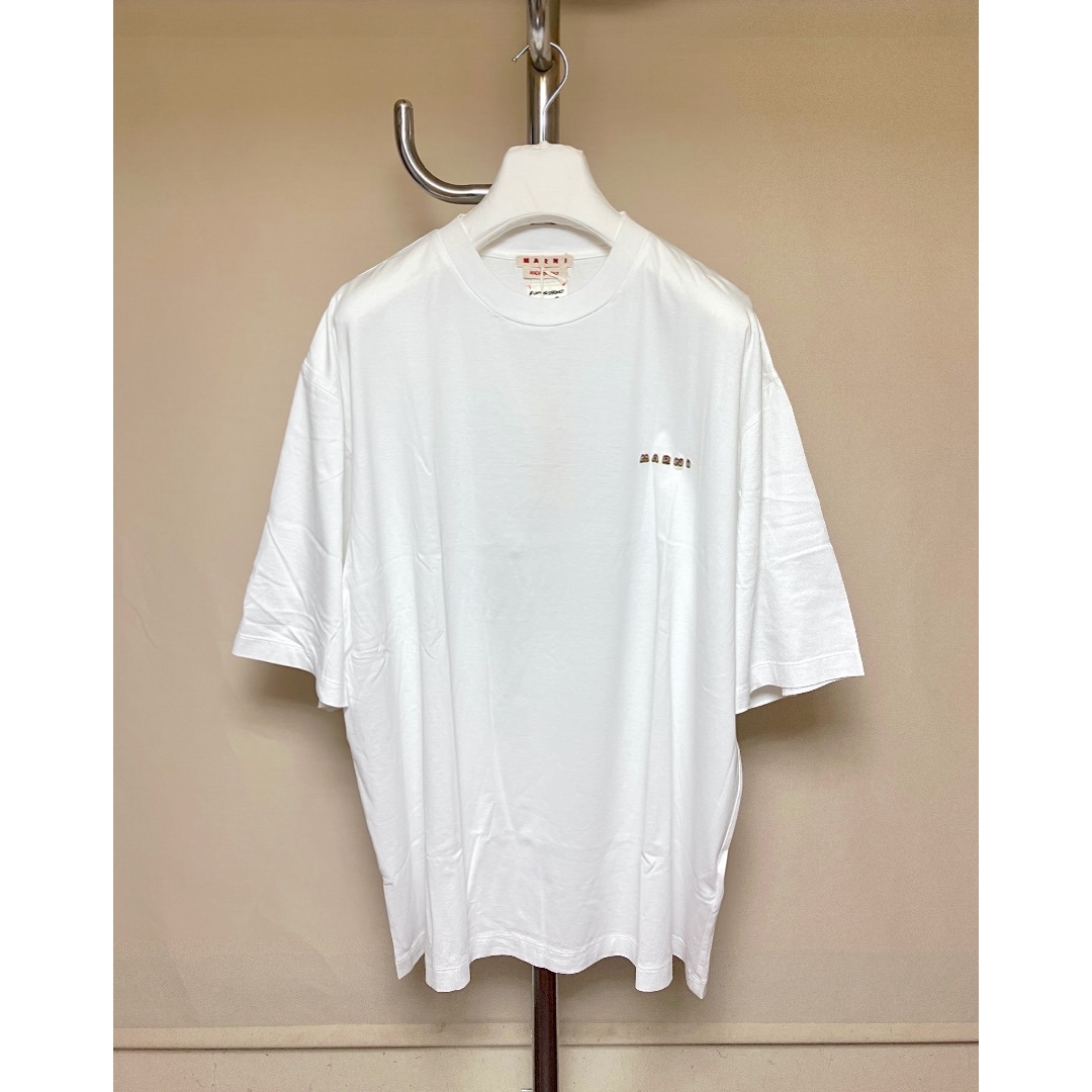 Marni(マルニ)の新品 52 23ss MARNI ロゴTシャツ ロゴT 白色 ホワイト 5879 メンズのトップス(Tシャツ/カットソー(半袖/袖なし))の商品写真