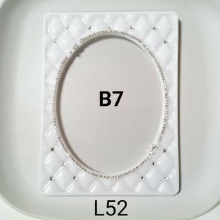 【L52】B7  デコ硬質ケース  キルティング L判 写真 ローズ ホワイト(アイドルグッズ)