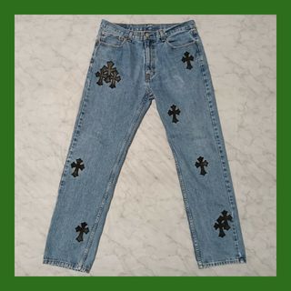 Chrome Hearts - Levi's 505（W36 / 90cm）クロスパッチカスタム