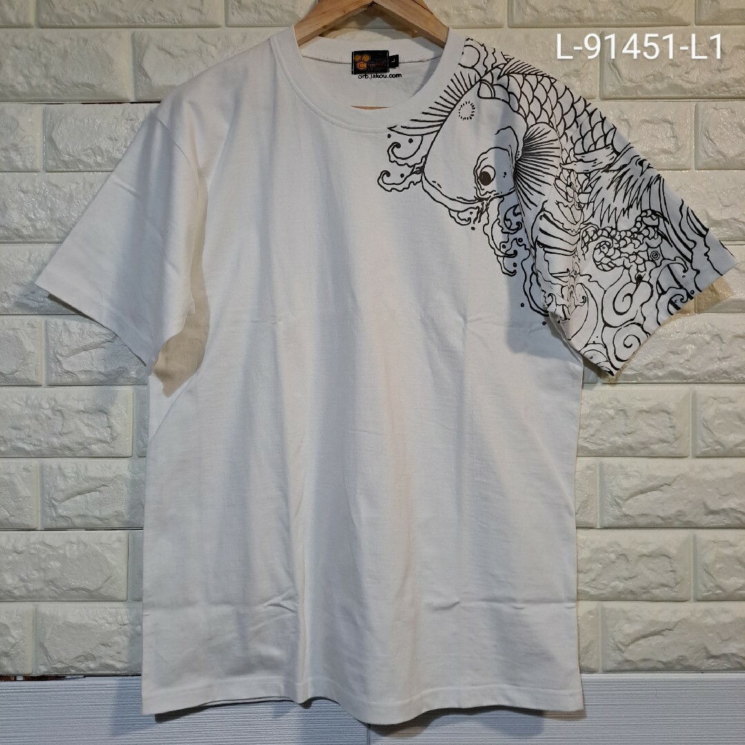 [ARAPACE] 鯉龍鳳凰 和柄 半袖 Tシャツ [サイズL] L-91451 メンズのトップス(Tシャツ/カットソー(半袖/袖なし))の商品写真