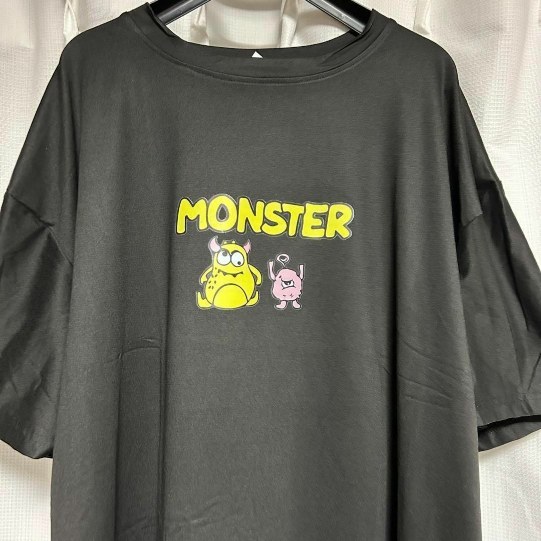 XXL メンズ オーバーサイズ Tシャツ モンスター ストリート 黒 メンズのトップス(Tシャツ/カットソー(半袖/袖なし))の商品写真