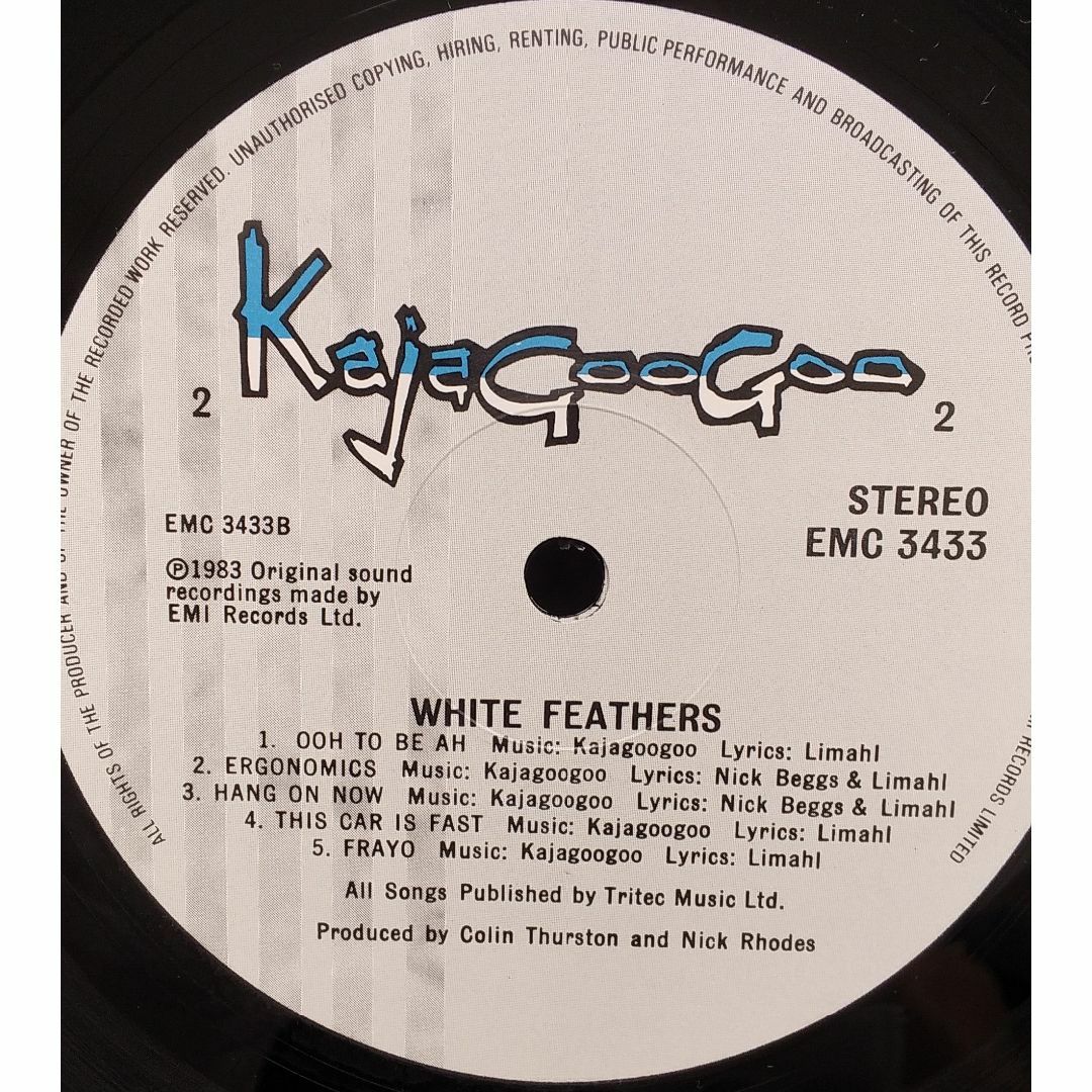 カジャグーグー/Kajagoogoo　LP　「 White Feathers 」 エンタメ/ホビーのエンタメ その他(その他)の商品写真