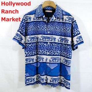 ハリウッドランチマーケット(HOLLYWOOD RANCH MARKET)の【古着】ハリウッドランチマーケット　ヒョウ柄ボーダーアロハ　ヴィンテージ(シャツ)