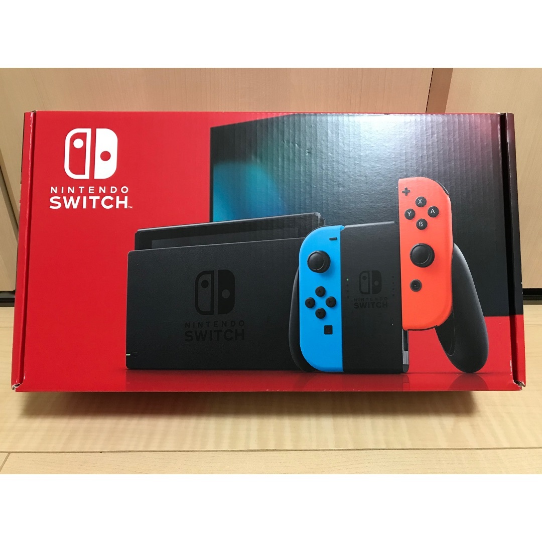 Nintendo Switch(ニンテンドースイッチ)のお得✨画面美品バッテリー強化Switch本体一式＋ソフト5本付✨ エンタメ/ホビーのゲームソフト/ゲーム機本体(家庭用ゲーム機本体)の商品写真