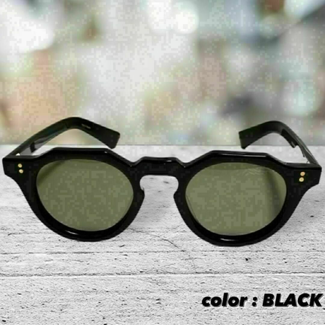 ブラック　ヴィンテージ 伊達メガネ サングラス　クラウンパント ボストン メンズのファッション小物(サングラス/メガネ)の商品写真