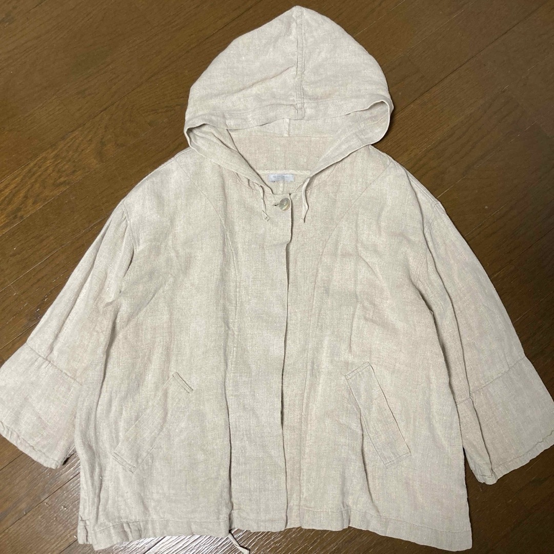 fog linen work(フォグリネンワーク)のfog linen work フード　リネン　フードジャケット レディースのトップス(シャツ/ブラウス(長袖/七分))の商品写真