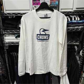 CHUMS ブービーフェイス ロンT 長袖  Tシャツ ホワイト Lサイズ