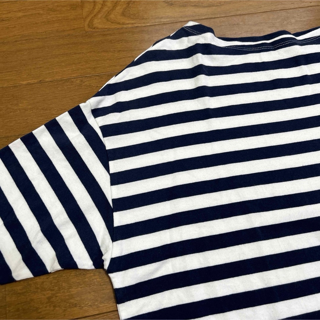 maillot ドロップショルダーボーダーTee 七分袖 レディースのトップス(シャツ/ブラウス(長袖/七分))の商品写真