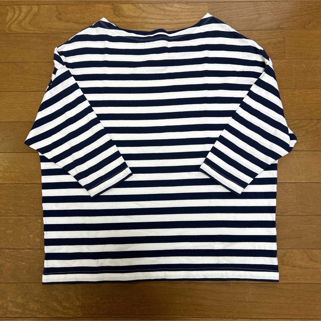 maillot ドロップショルダーボーダーTee 七分袖 レディースのトップス(シャツ/ブラウス(長袖/七分))の商品写真