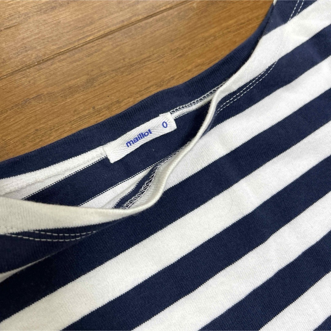 maillot ドロップショルダーボーダーTee 七分袖 レディースのトップス(シャツ/ブラウス(長袖/七分))の商品写真