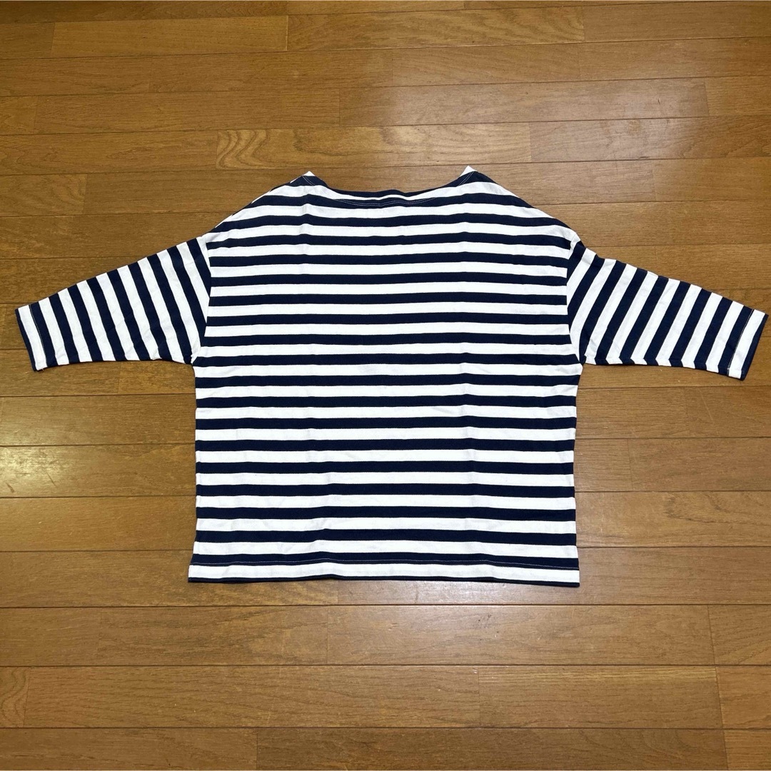 maillot ドロップショルダーボーダーTee 七分袖 レディースのトップス(シャツ/ブラウス(長袖/七分))の商品写真