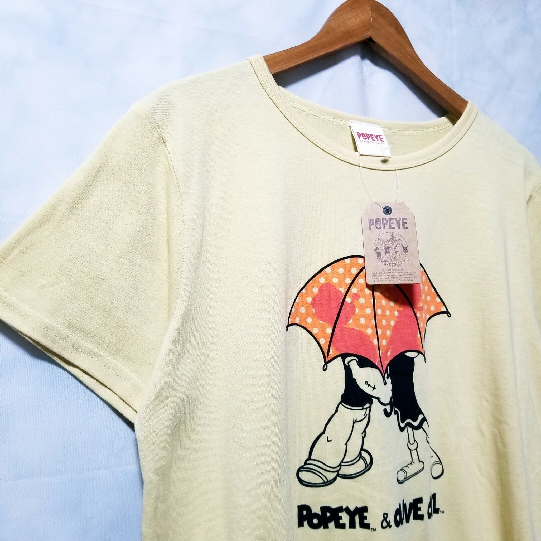 POPEYE　ポパイ　新品　Tシャツ  半袖　オリーブ　あいあい傘　レディース レディースのトップス(Tシャツ(半袖/袖なし))の商品写真