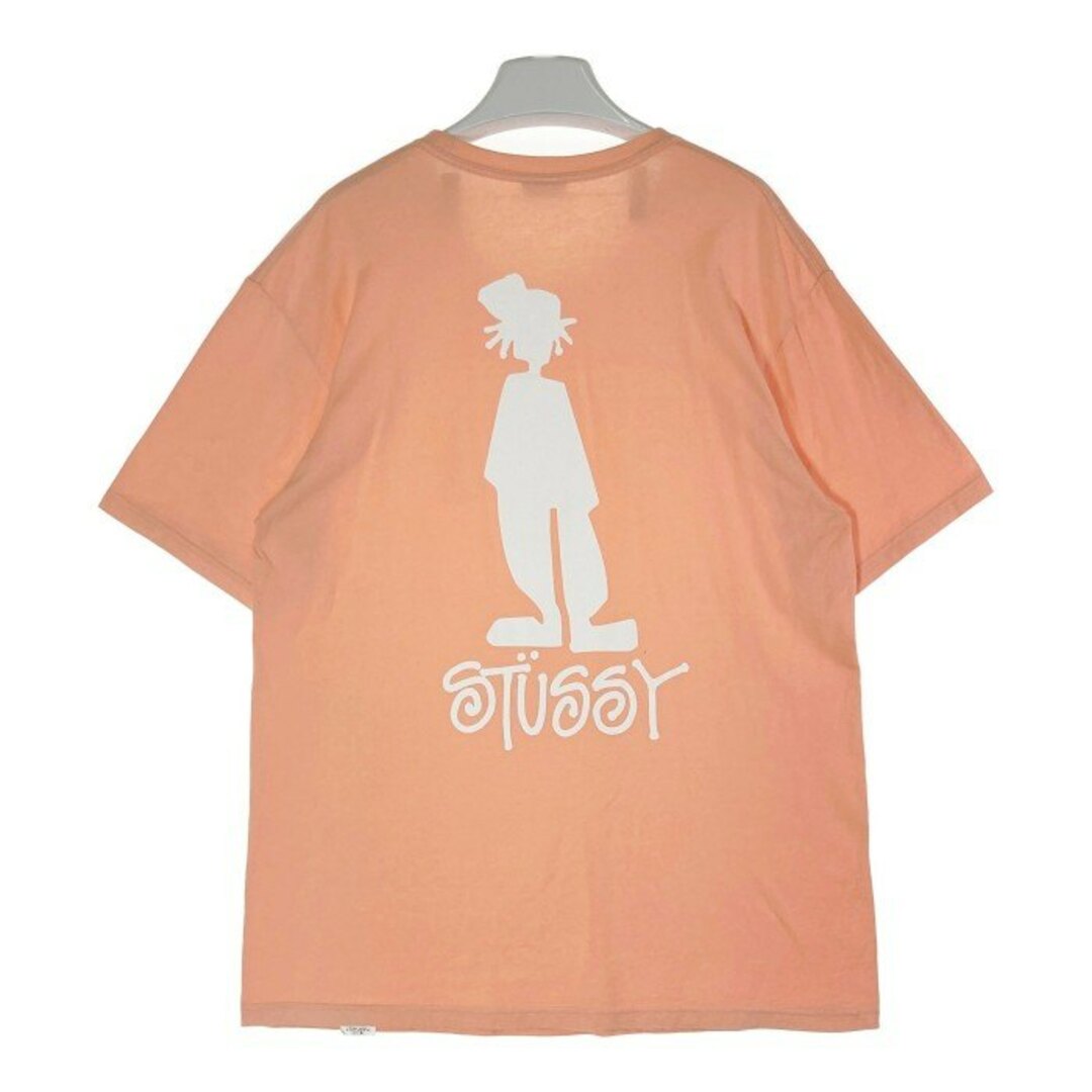 STUSSY(ステューシー)の★STUSSY ステューシー シャドーマン ビッグロゴ Tシャツ サーモンピンク sizeL メンズのトップス(Tシャツ/カットソー(半袖/袖なし))の商品写真