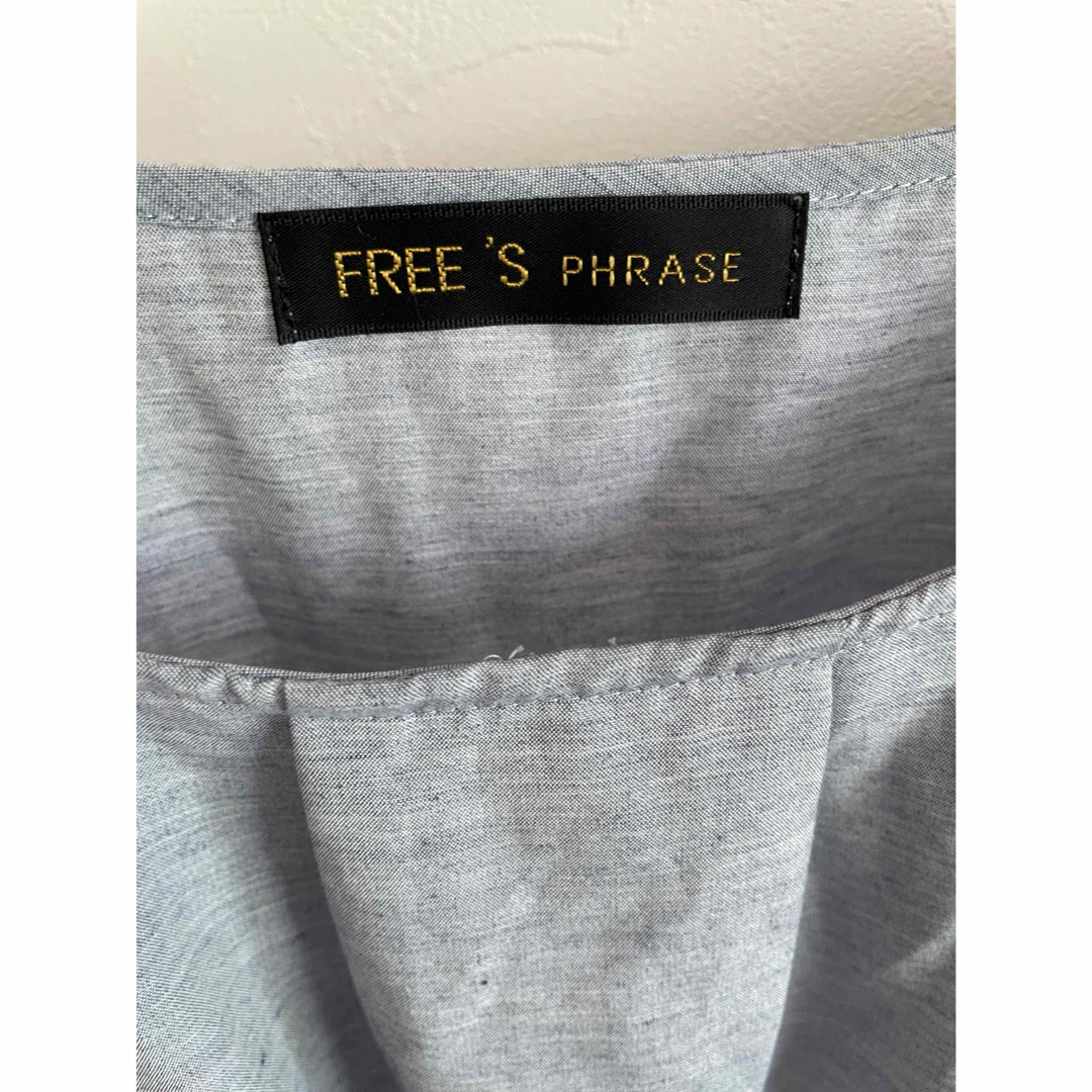 【極美品】FREE'S PHRASE フリーズフレーズ  ブルー ワンピース レディースのワンピース(ひざ丈ワンピース)の商品写真