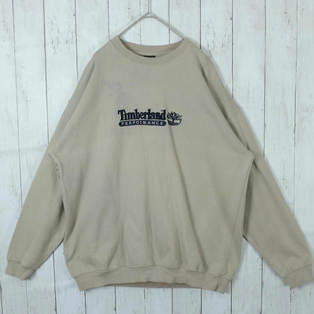 Timberland - 【希少】ティンバーランド スウェット ベージュ XL 刺繍 Timberland - 【希少】ティンバーランド スウェット ベージュ XL 刺繍