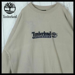 Timberland - 【希少】ティンバーランド スウェット ベージュ XL 刺繍 ビッグロゴ 入手困難