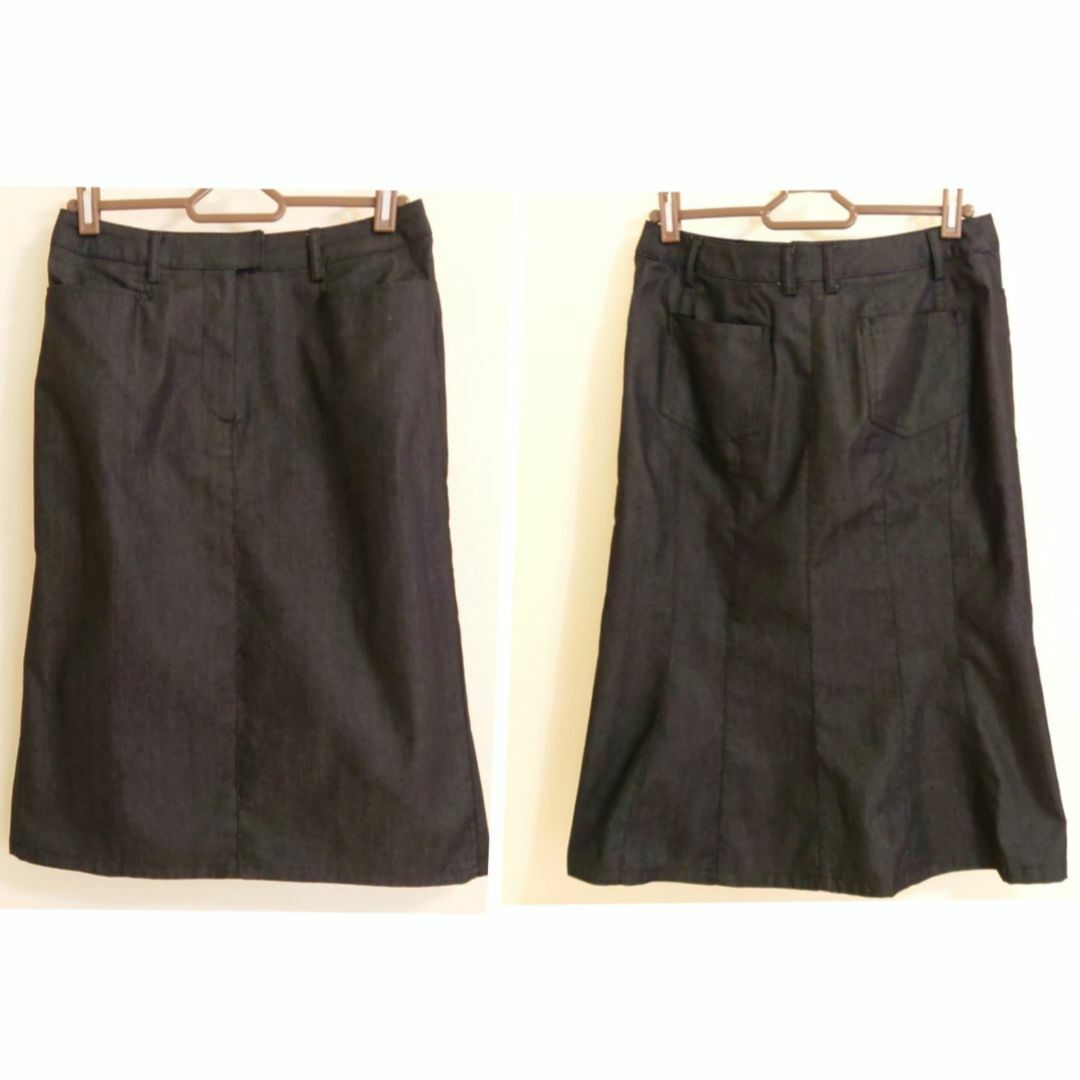 マーメイドスカート ブラック Ｍ～L レディースのスカート(ひざ丈スカート)の商品写真