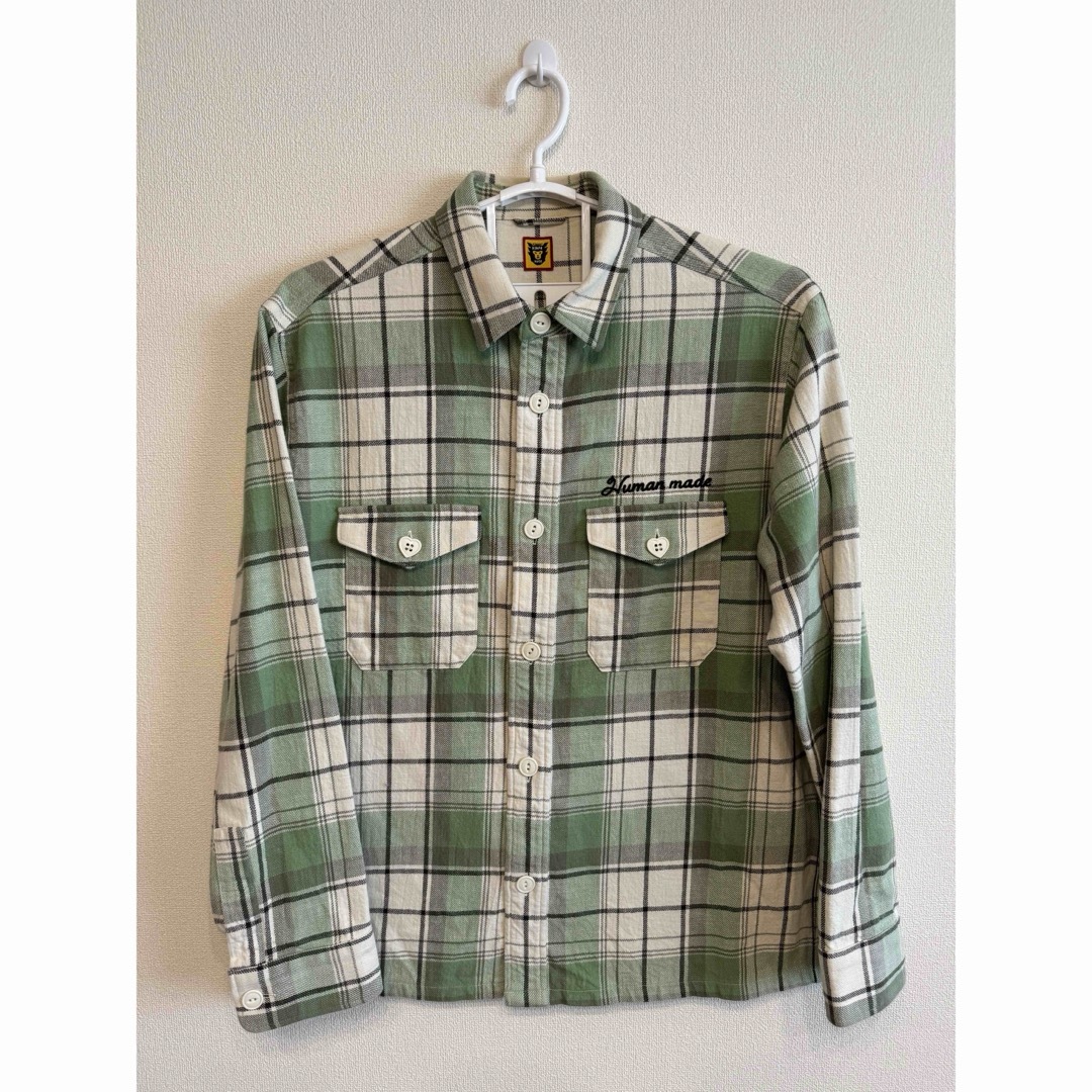 HUMAN MADE(ヒューマンメイド)の【正規品】HUMAN MADE Checked Overshirt Green メンズのトップス(シャツ)の商品写真