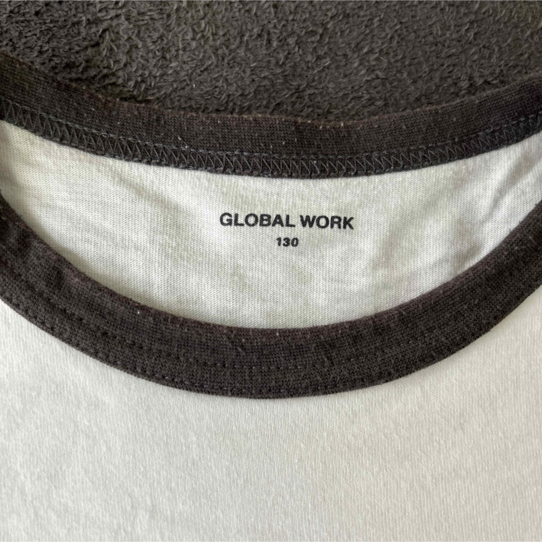 GLOBAL WORK(グローバルワーク)のグローバルワーク　Tシャツ　ロゴ　ラグラン　130 半袖 キッズ/ベビー/マタニティのキッズ服男の子用(90cm~)(Tシャツ/カットソー)の商品写真