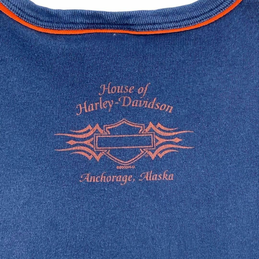 Harley Davidson(ハーレーダビッドソン)のHarley-Davidson プリントTシャツ 半袖 ネイビー系 レディースのトップス(シャツ/ブラウス(半袖/袖なし))の商品写真