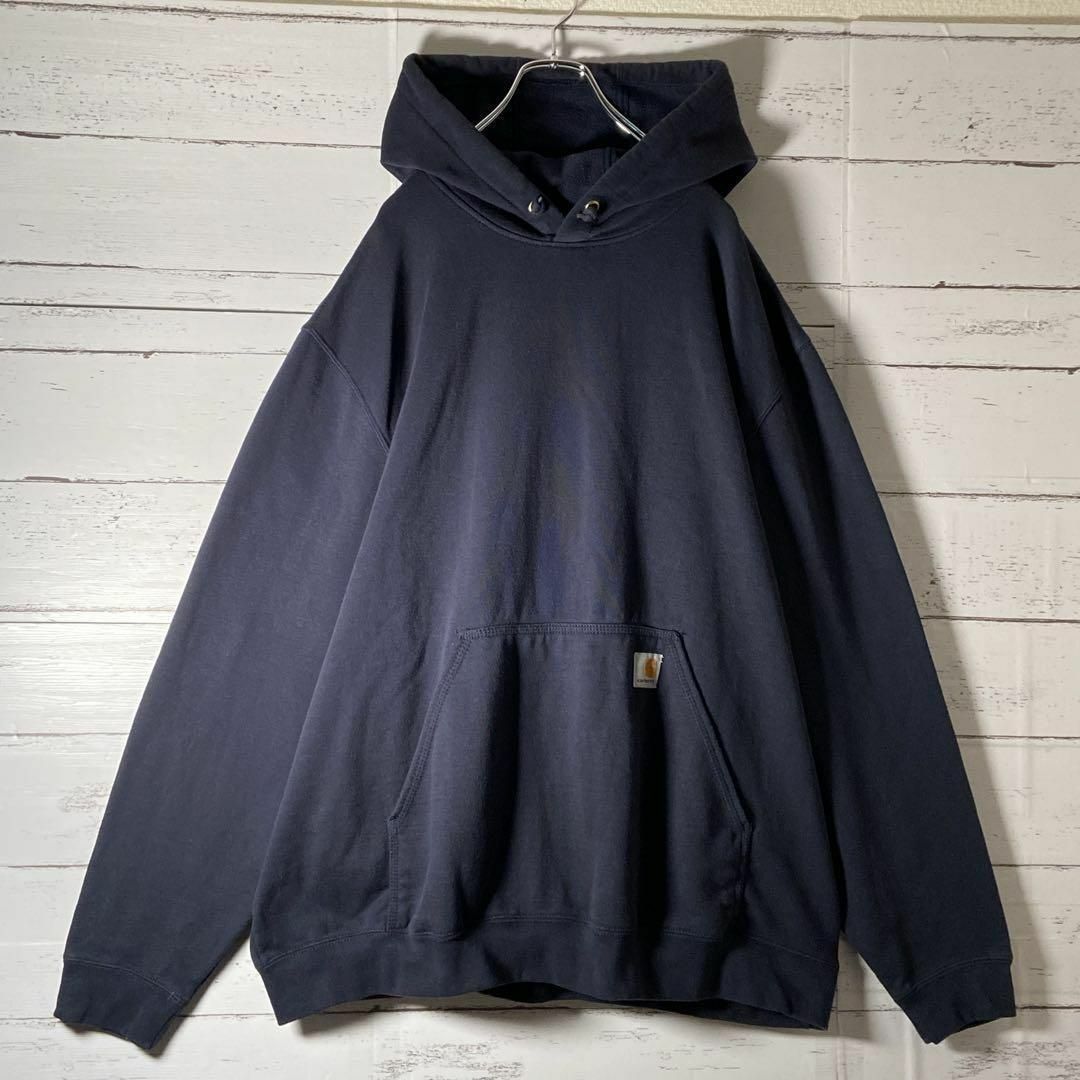 carhartt(カーハート)のA2 【希少２XL】カーハート☆ワンポイントロゴ 肉厚 パーカー 人気デザイン メンズのトップス(パーカー)の商品写真