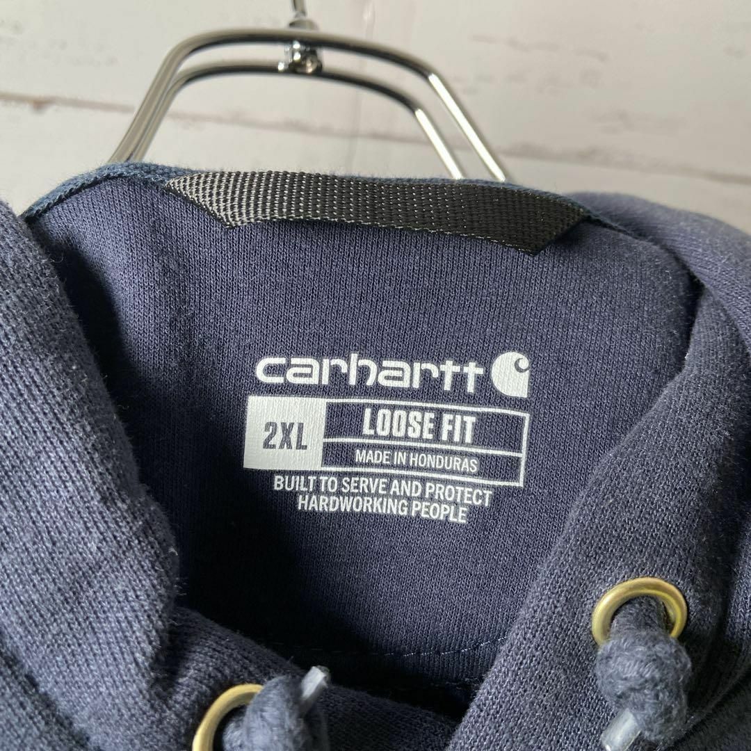 carhartt(カーハート)のA2 【希少２XL】カーハート☆ワンポイントロゴ 肉厚 パーカー 人気デザイン メンズのトップス(パーカー)の商品写真