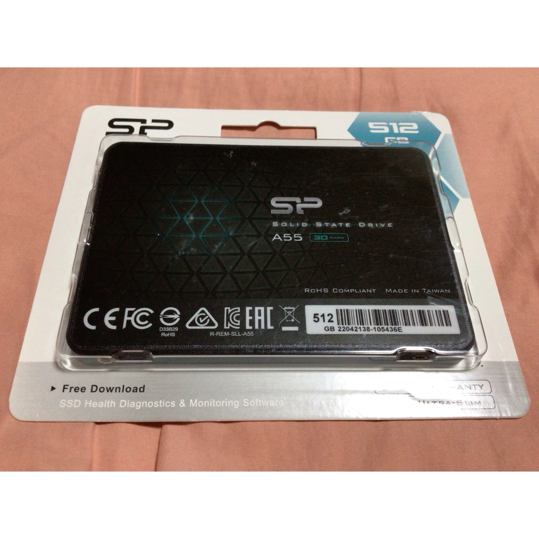 【未開封新品】シリコンパワー 2.5インチSATA SSD A55 512GB スマホ/家電/カメラのPC/タブレット(PC周辺機器)の商品写真