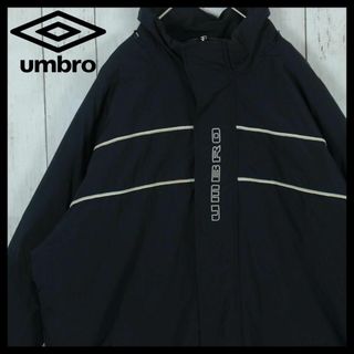 アンブロ(UMBRO)の【希少】アンブロ ナイロンジャケット ブルゾン 90s 銀タグ 中綿 刺繍ロゴ(ナイロンジャケット)