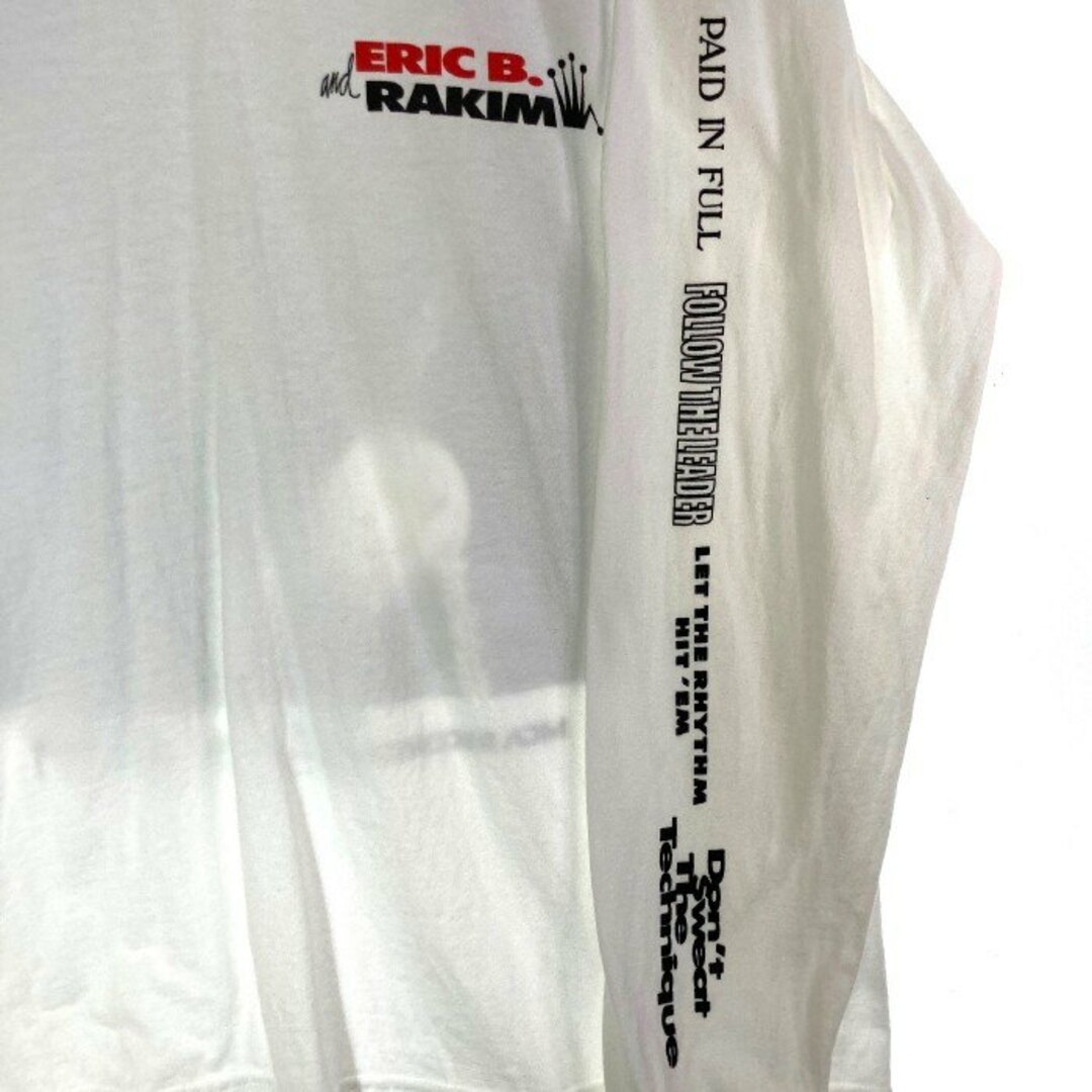 STUSSY(ステューシー)の★stussy ステューシー × Eric B. & Rakim  エリックB. & ラキム プリント ロンＴ ホワイト sizeM メンズのトップス(Tシャツ/カットソー(七分/長袖))の商品写真