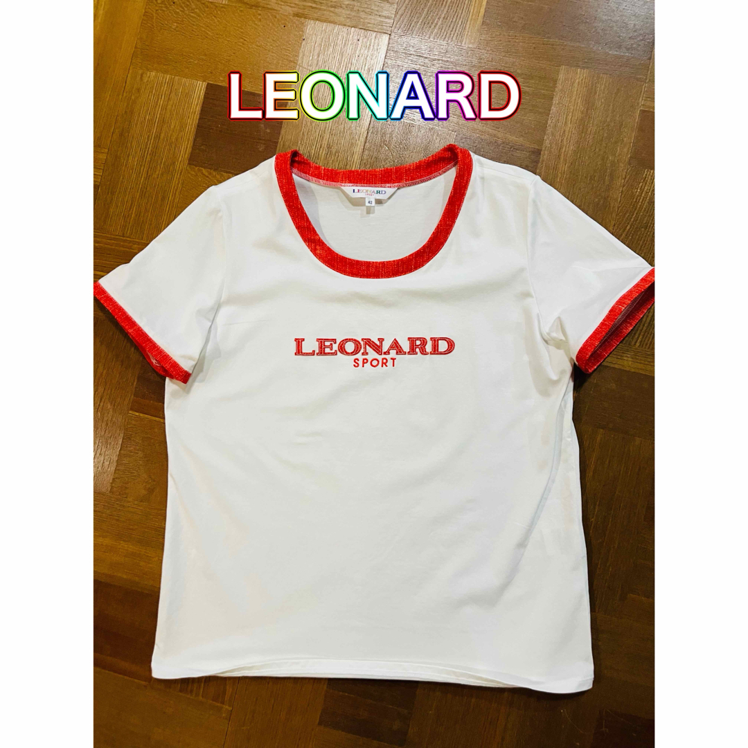 LEONARD(レオナール)の【LEONARD】レオナールロゴTシャツ42号♧ レディースのトップス(Tシャツ(半袖/袖なし))の商品写真