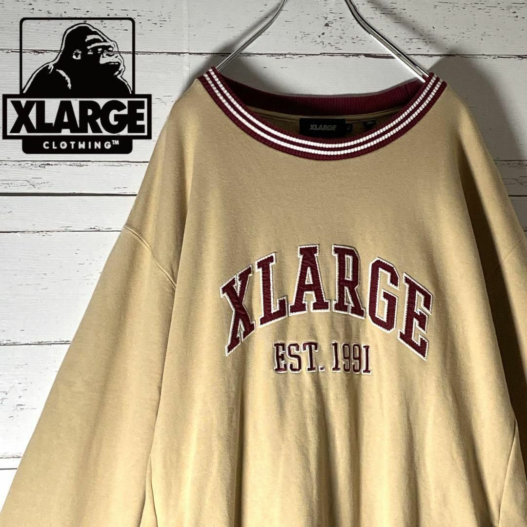 XLARGE(エクストララージ)の49 【ばんばんざい着用】エクストララージ☆スウェット センター刺繍アーチロゴ メンズのトップス(スウェット)の商品写真