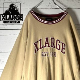 XLARGE - 49 【ばんばんざい着用】エクストララージ☆スウェット センター刺繍アーチロゴ